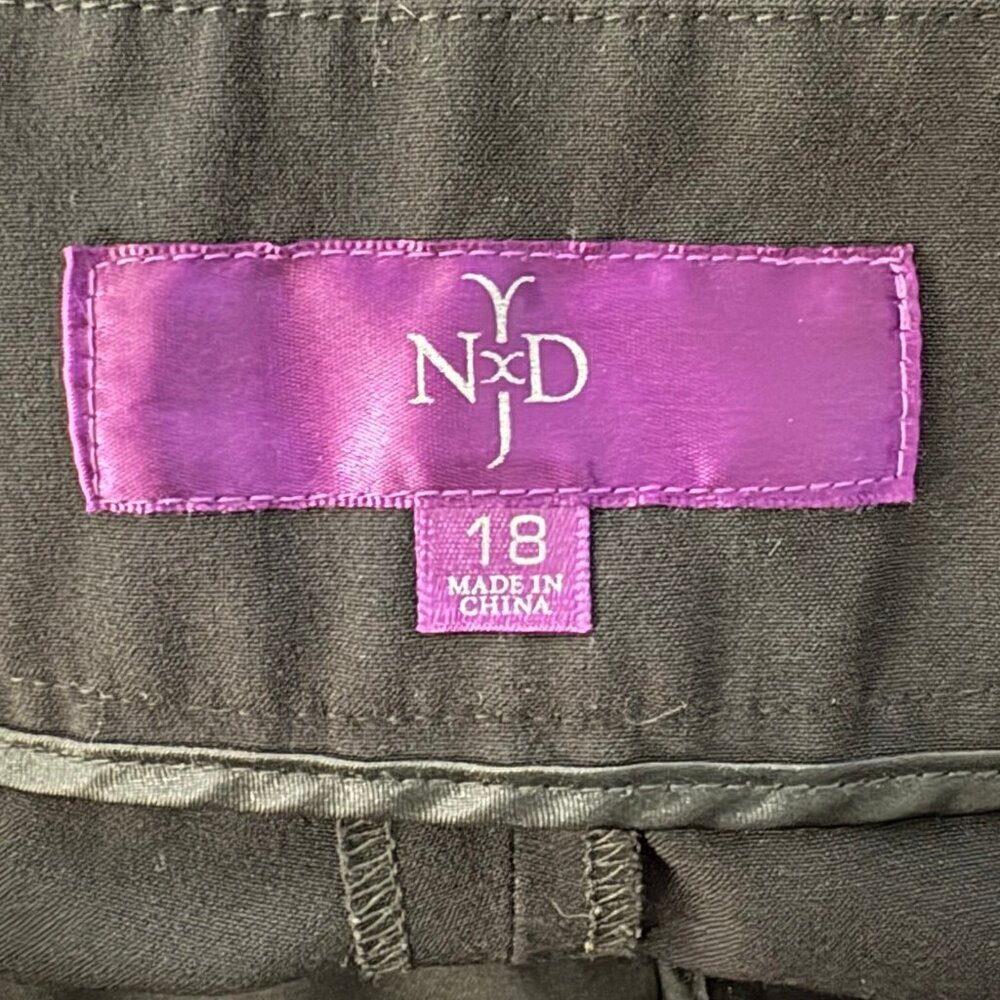 NYJD Womens Double Button Black Slacks‎ 18W - Picture 6 of 6